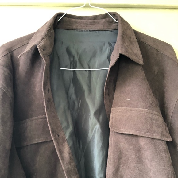 Italian Boutique Faux Lined Suede Shirt - Picture 2 of 8